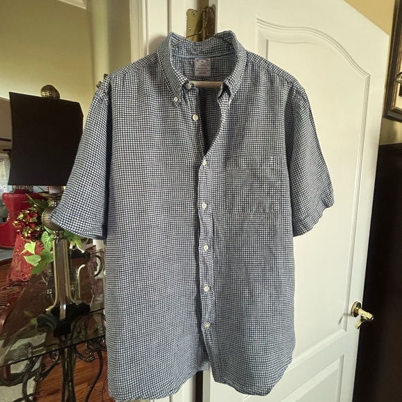 Brooks Brothers Other - Brooks Brothers Navy Checkered Button Down Shirt